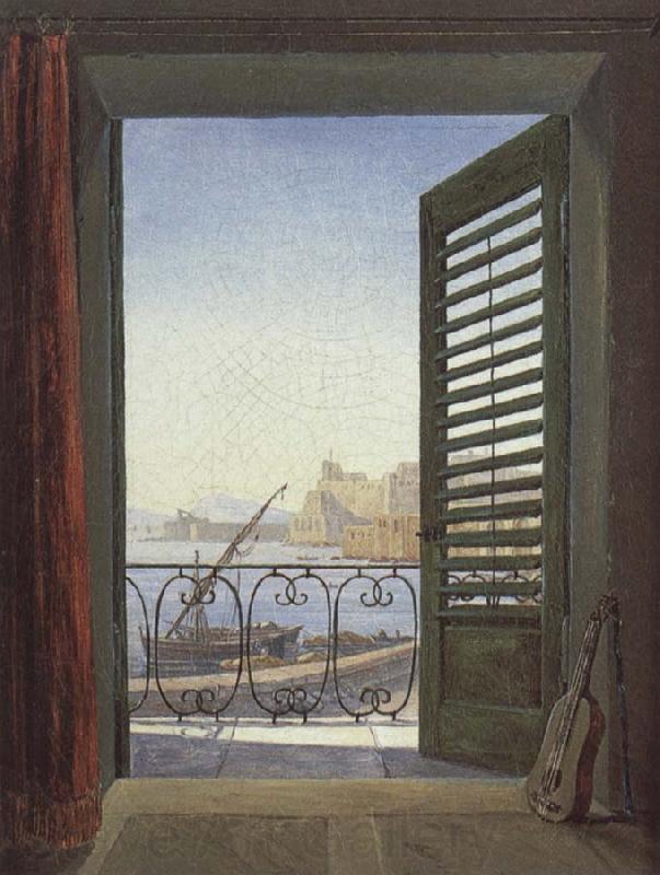 Carl Gustav Carus Balcony overlooking the Bay of Naples France oil painting art